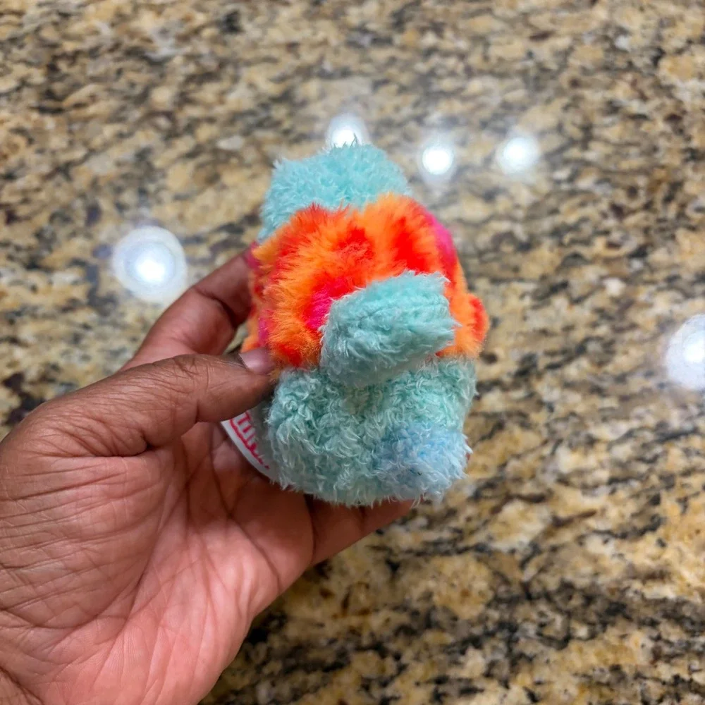 BumBumz by Russ Groovy Bumz Aqua Blue Tie Dye Fuzzy Plush Toy Mini